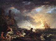 VERNET, Claude-Joseph Shipwreck  wr oil on canvas
